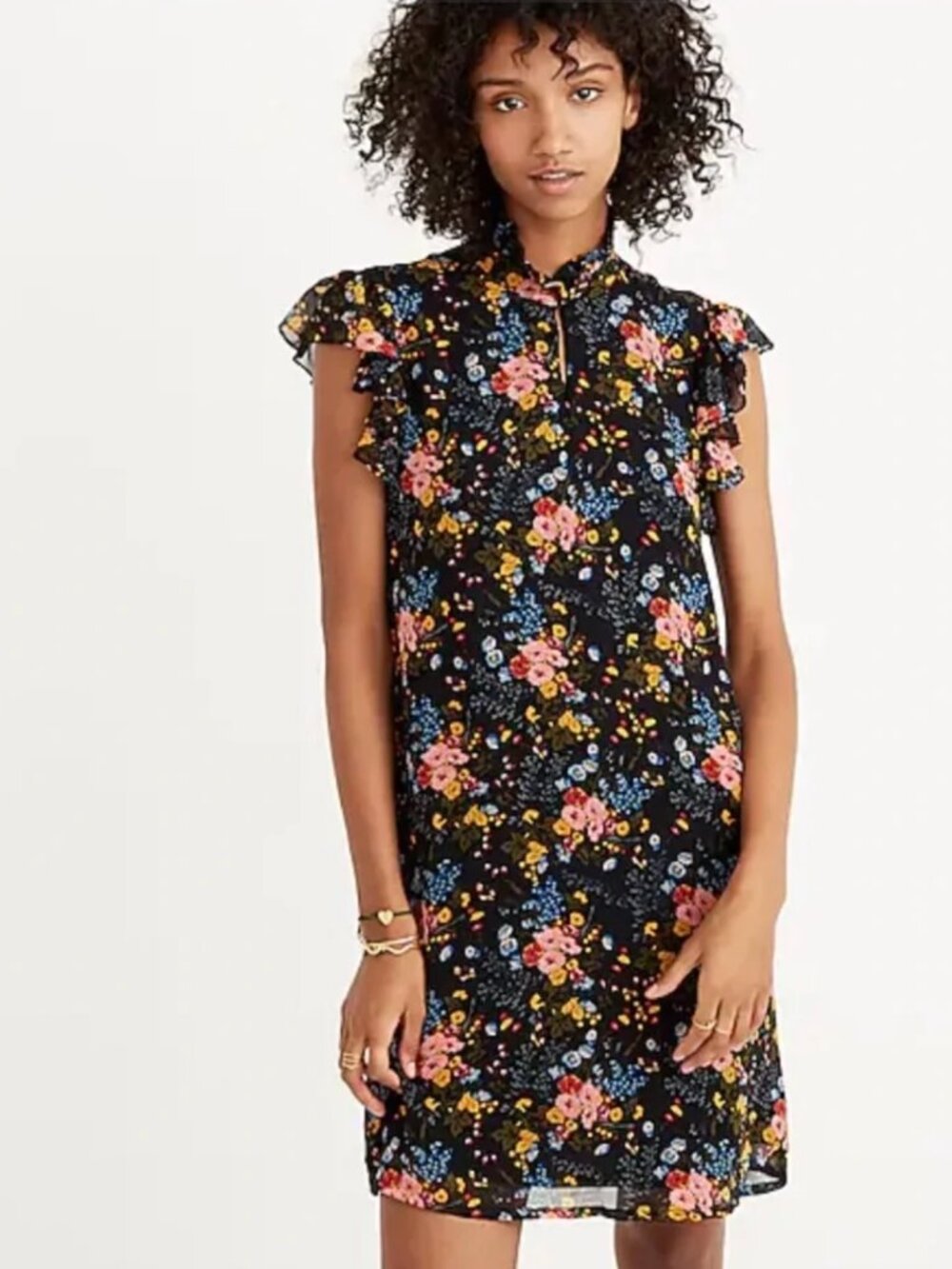 MADEWELL x NO. 6 • 100% Silk Beacon Dress Garden Bouquet Floral Print Size 0